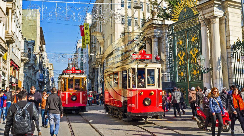 Istiklal Avenue &amp; Taksim Square, Istanbul, Turkey